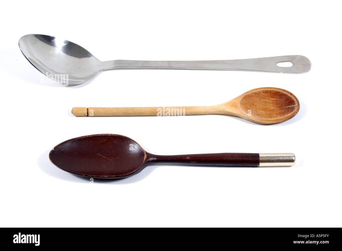 Tres tipos de cucharas Fotografía de stock - Alamy