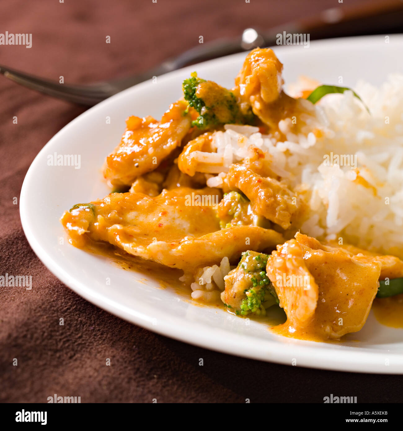 Curry Panang de pollo Thai Foto de stock