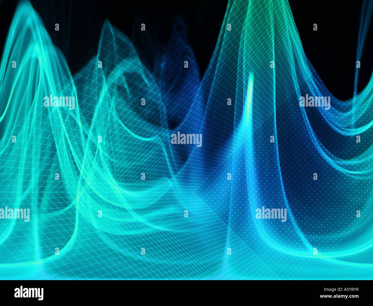 Efecto de luz de neón azul sobre fondo negro Fotografía de stock - Alamy