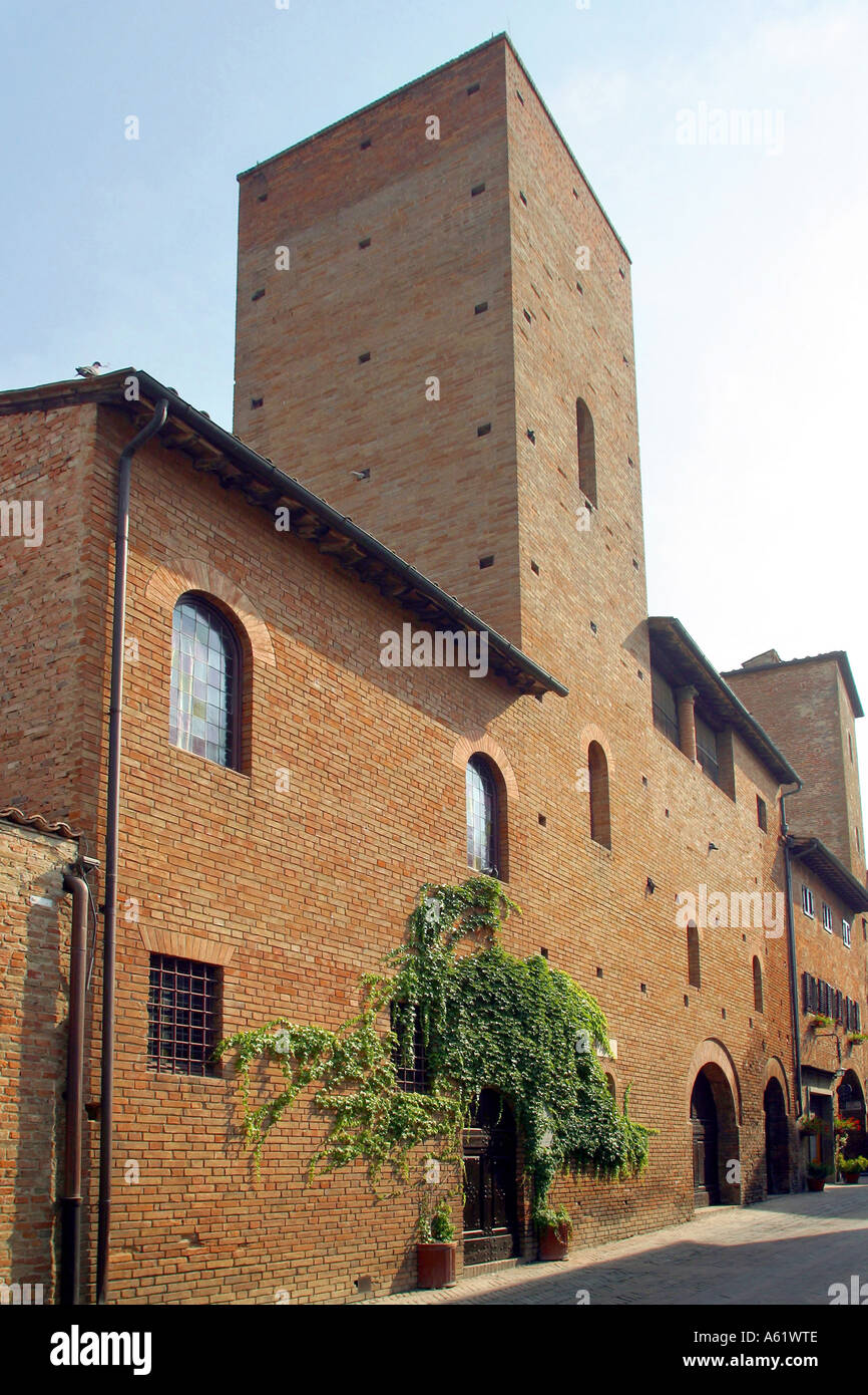 Boccaccio casa Certaldo Toscana Italia Foto de stock