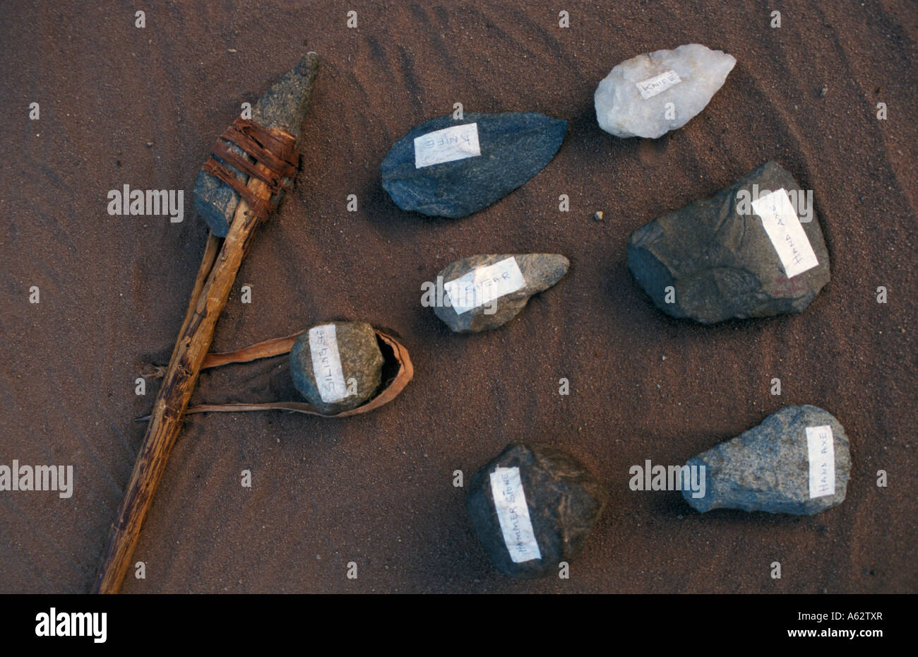 Sitio de la edad de piedra Isimila herramientas utilizadas por las personas de 60 000 años atrás Iringa, Tanzania Foto de stock