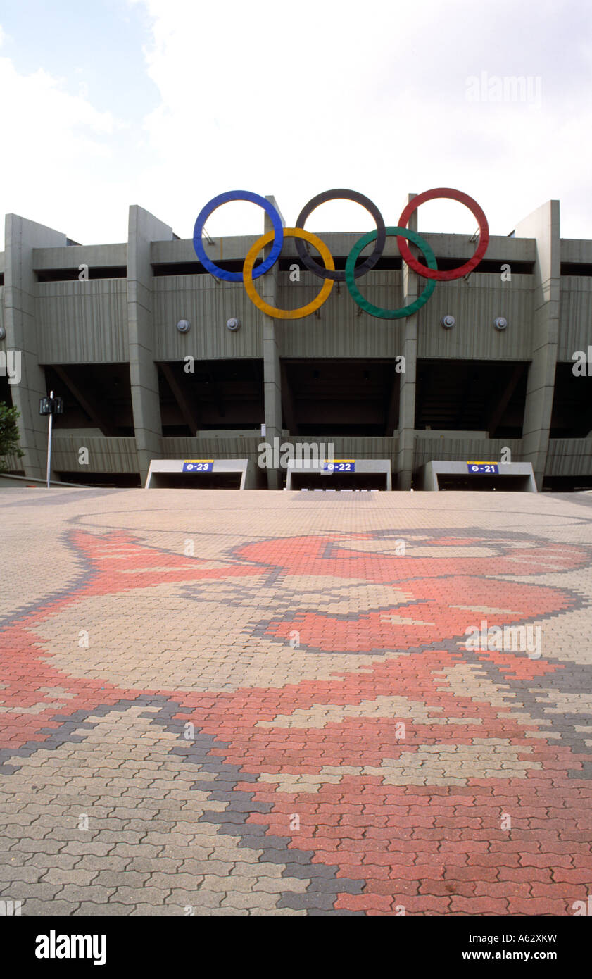 Famoso estadio en Seúl, Corea, y la escena de los juegos en las