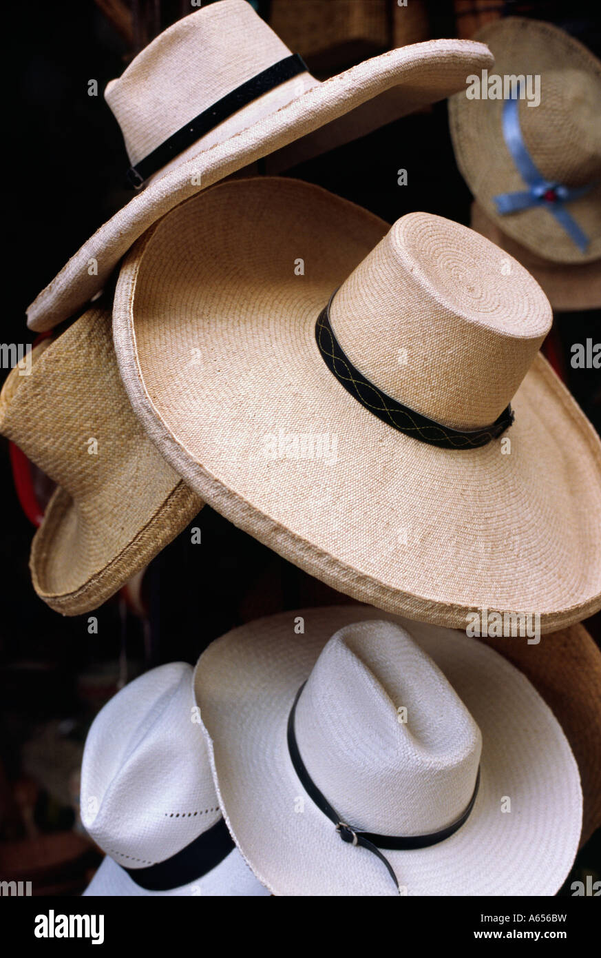 Los sombreros Panamá son uno de los muchos productos de artesanía  producidos en Catacaos cerca de Piura, en el norte del Perú Fotografía de  stock - Alamy