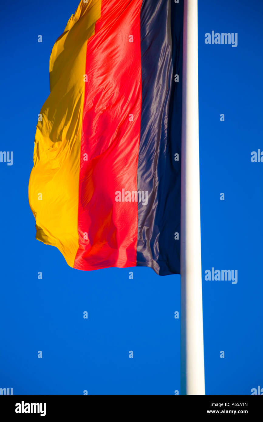 Bandera Alemana Deutschlandfahne Europa Deutschland Alemania Foto de stock