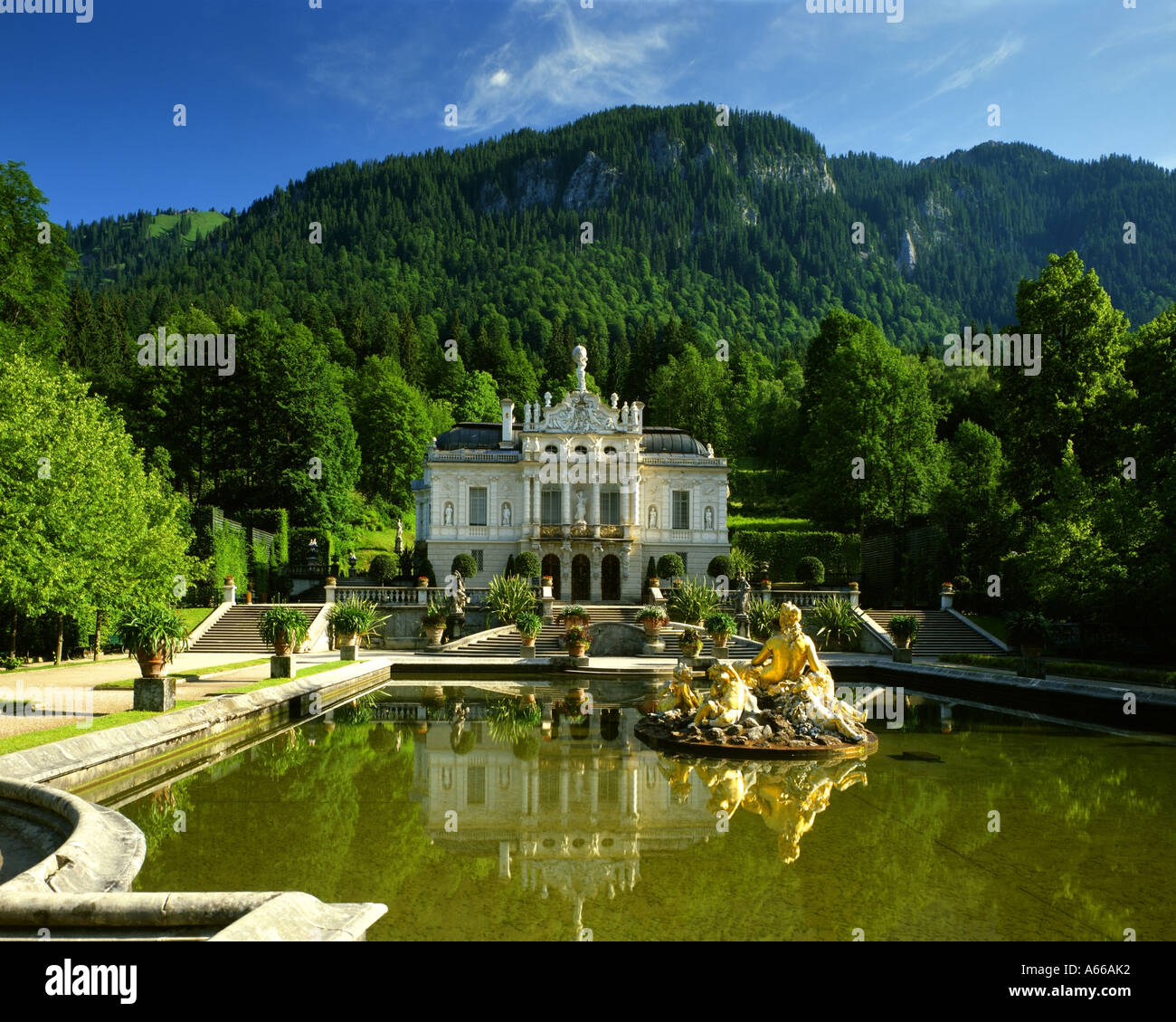 DE - Baviera: Linderhof Castle Foto de stock