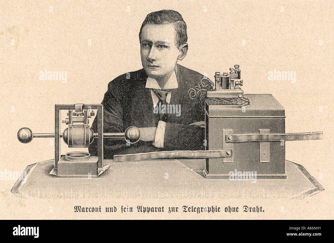 Marconi y aparatos Foto de stock