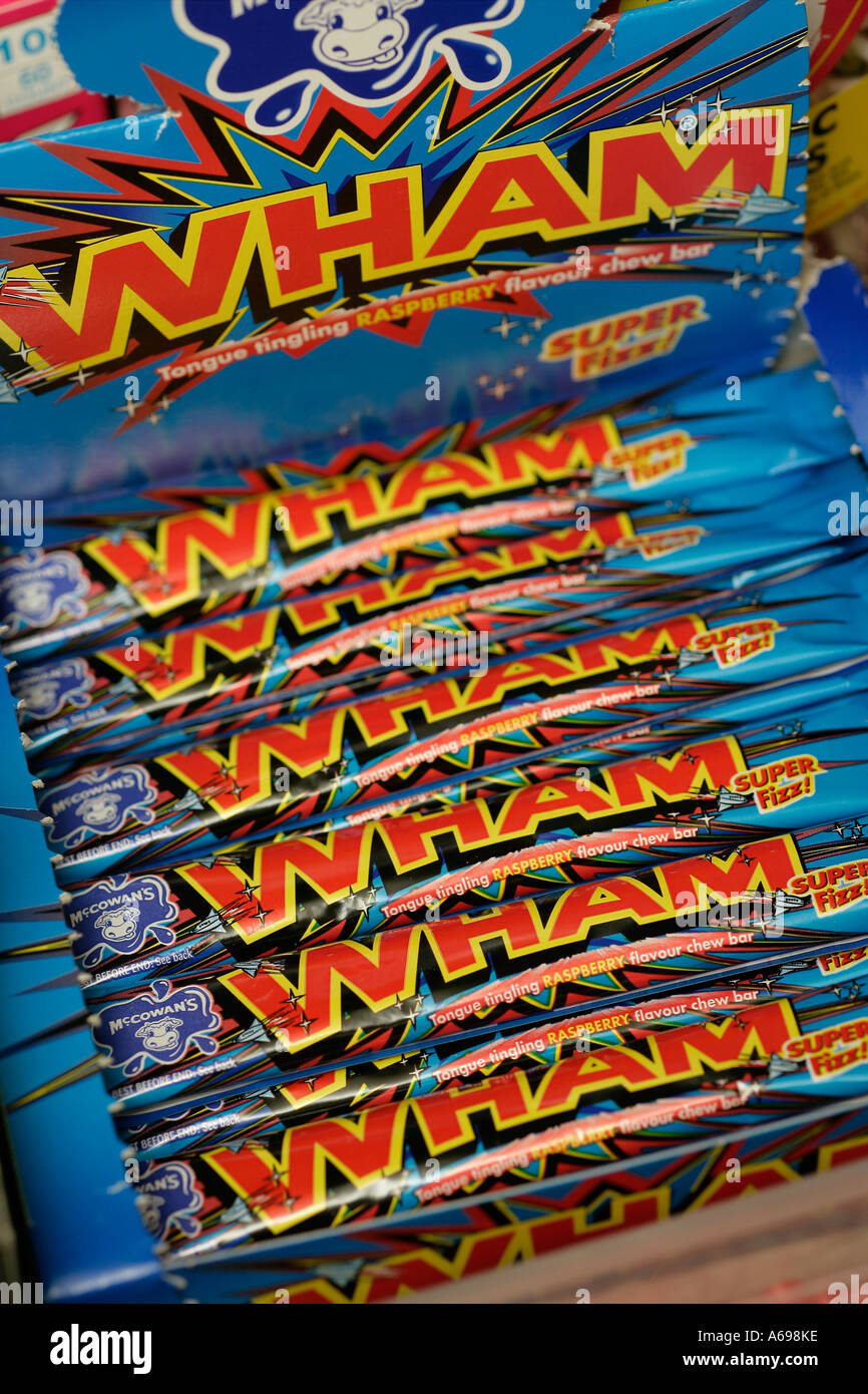 Dulces barra de Wham Foto de stock