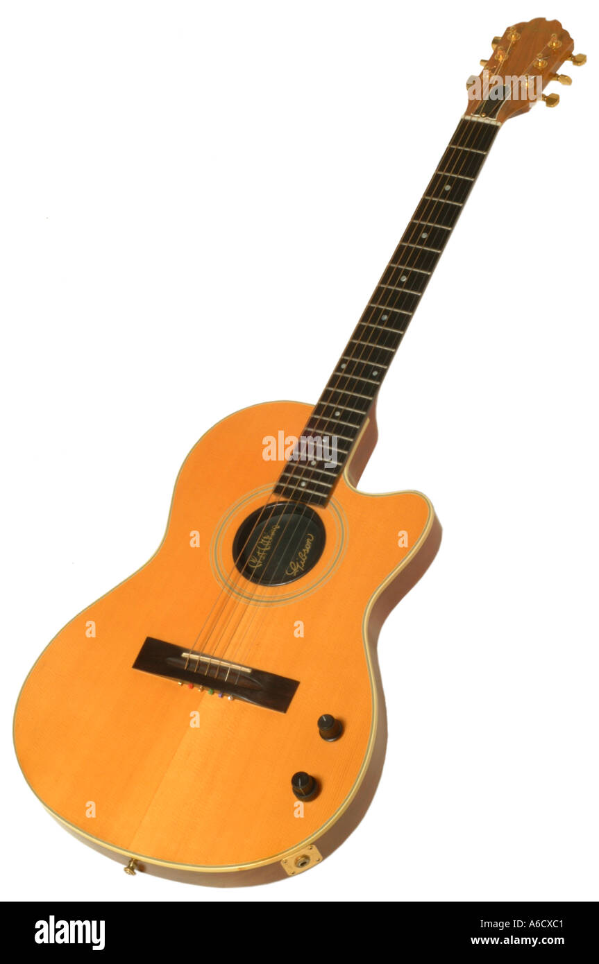 Gibson chet atkins guitarra eléctrica studio recorte recorte fondo blanco  deserción knockout Fotografía de stock - Alamy