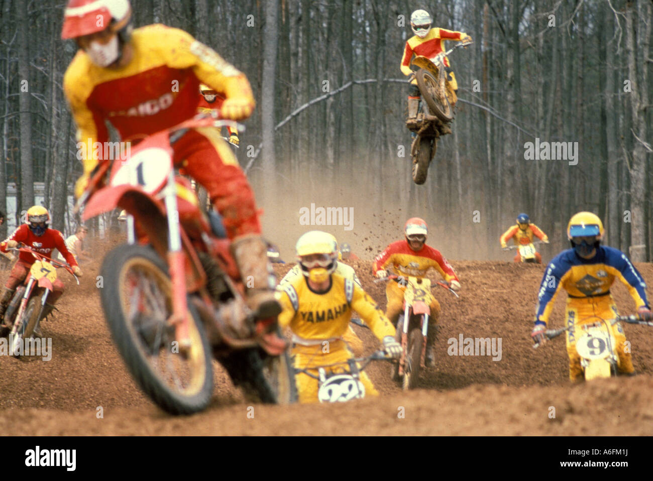 Carreras de motos de motocross Foto de stock