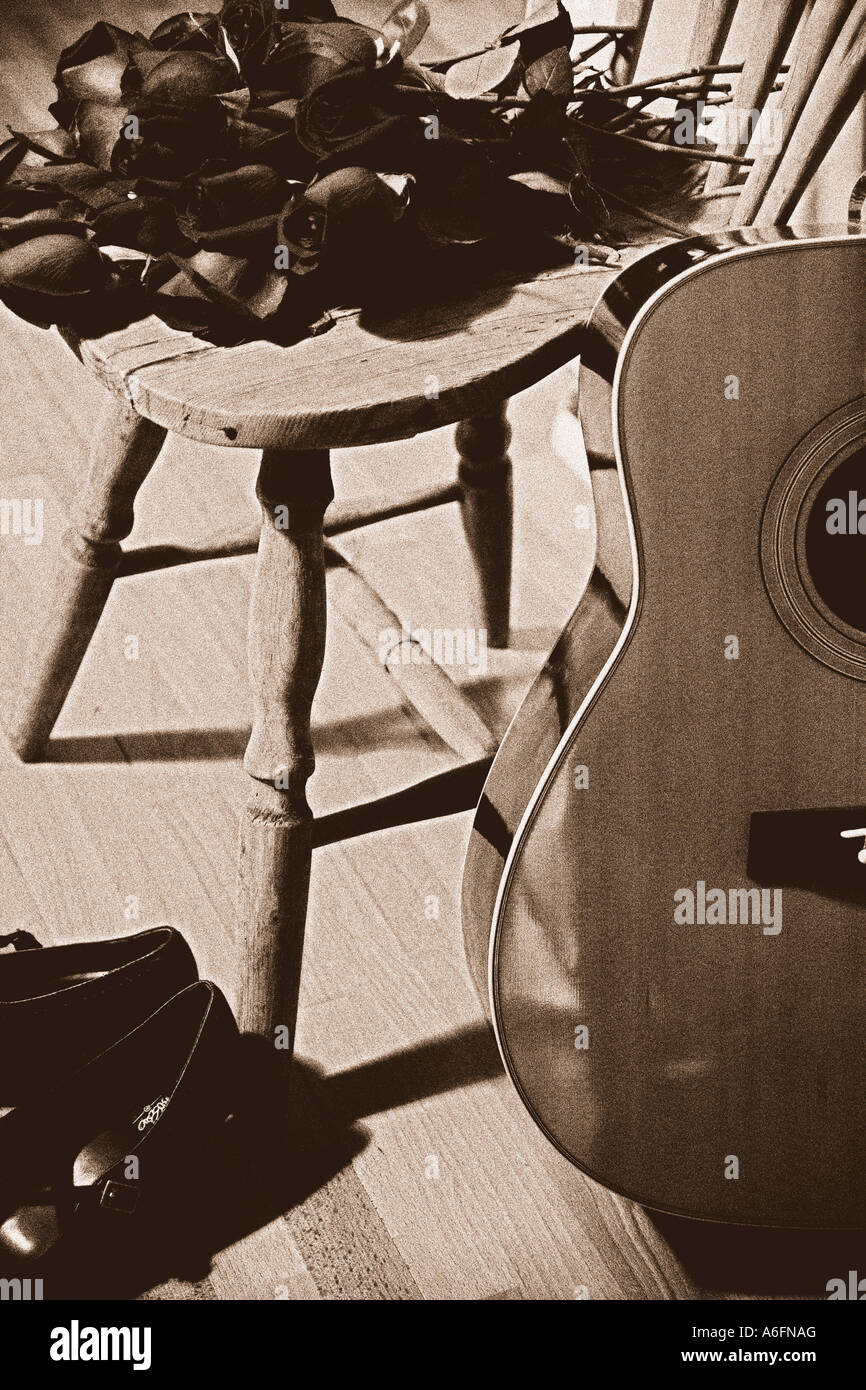 Guitarra Rosa Concepto Conceptual Musica Romantico Romantico Fotos E Imagenes De Stock Alamy https www alamy es foto roses en una vieja silla 11563335 html