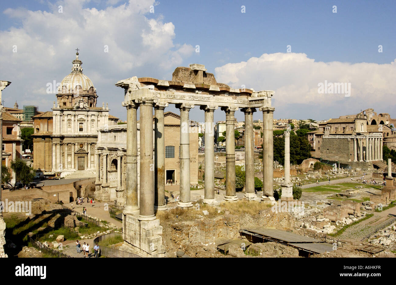 Las ruinas de la antigua Roma, Italia Foto de stock