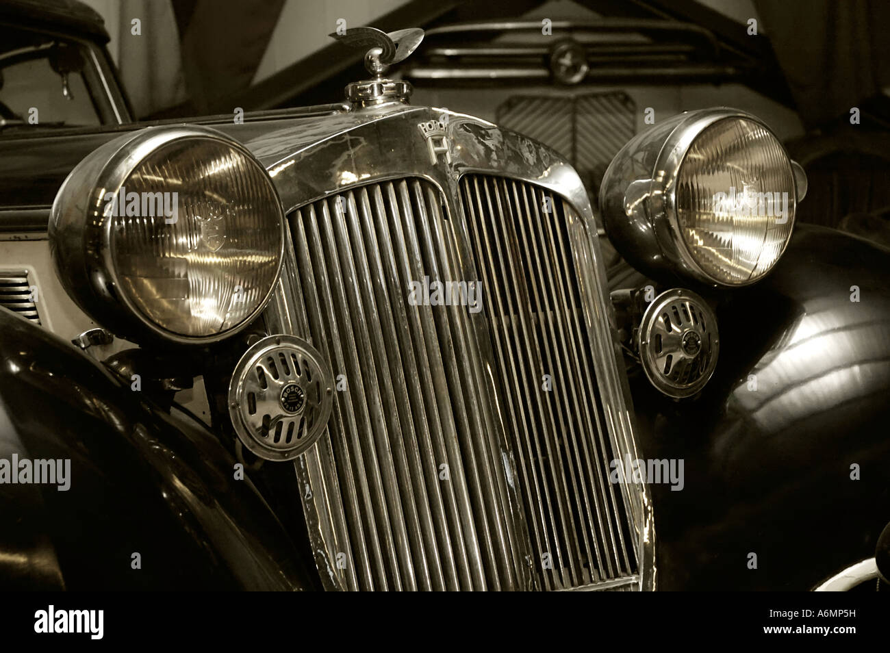 Horch negro 853 1935 Vintage clásico coche Foto de stock