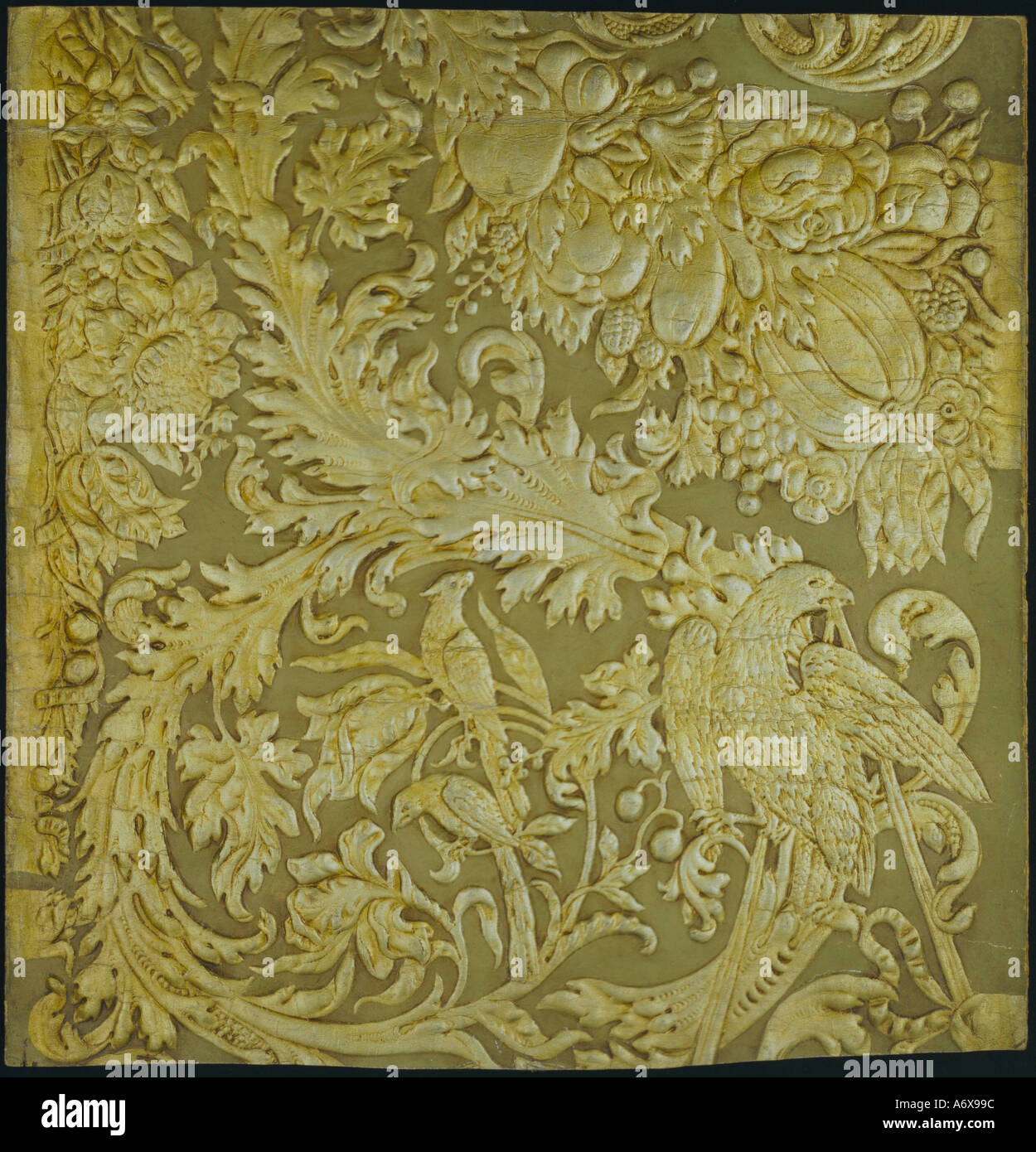 Papel tapiz por Jeffrey & Co. de Inglaterra, a finales del siglo XIX. Foto de stock