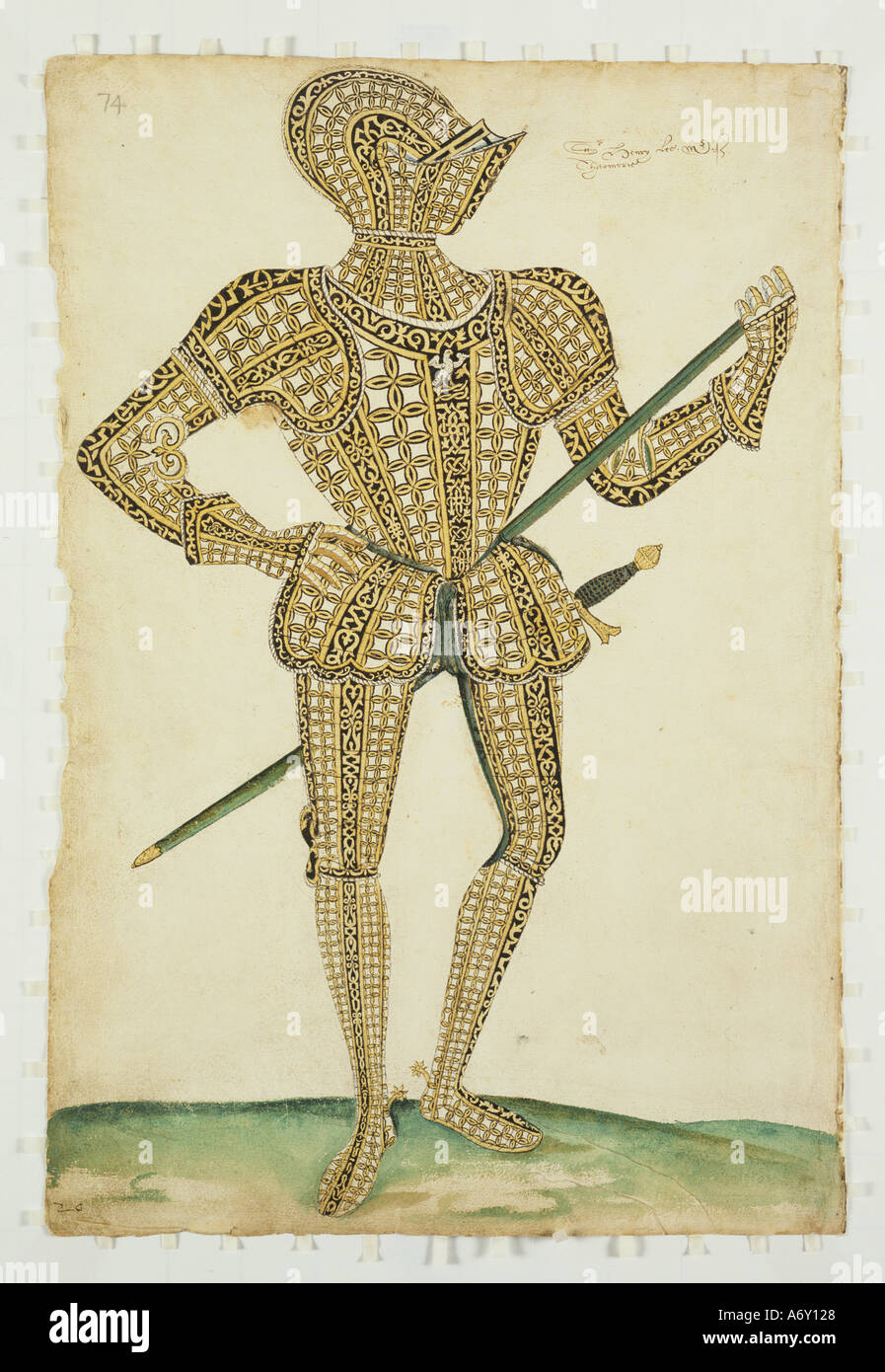 Armadura y detalles por Jacob Halder. Inglaterra, último décimosexto siglo 17. Foto de stock
