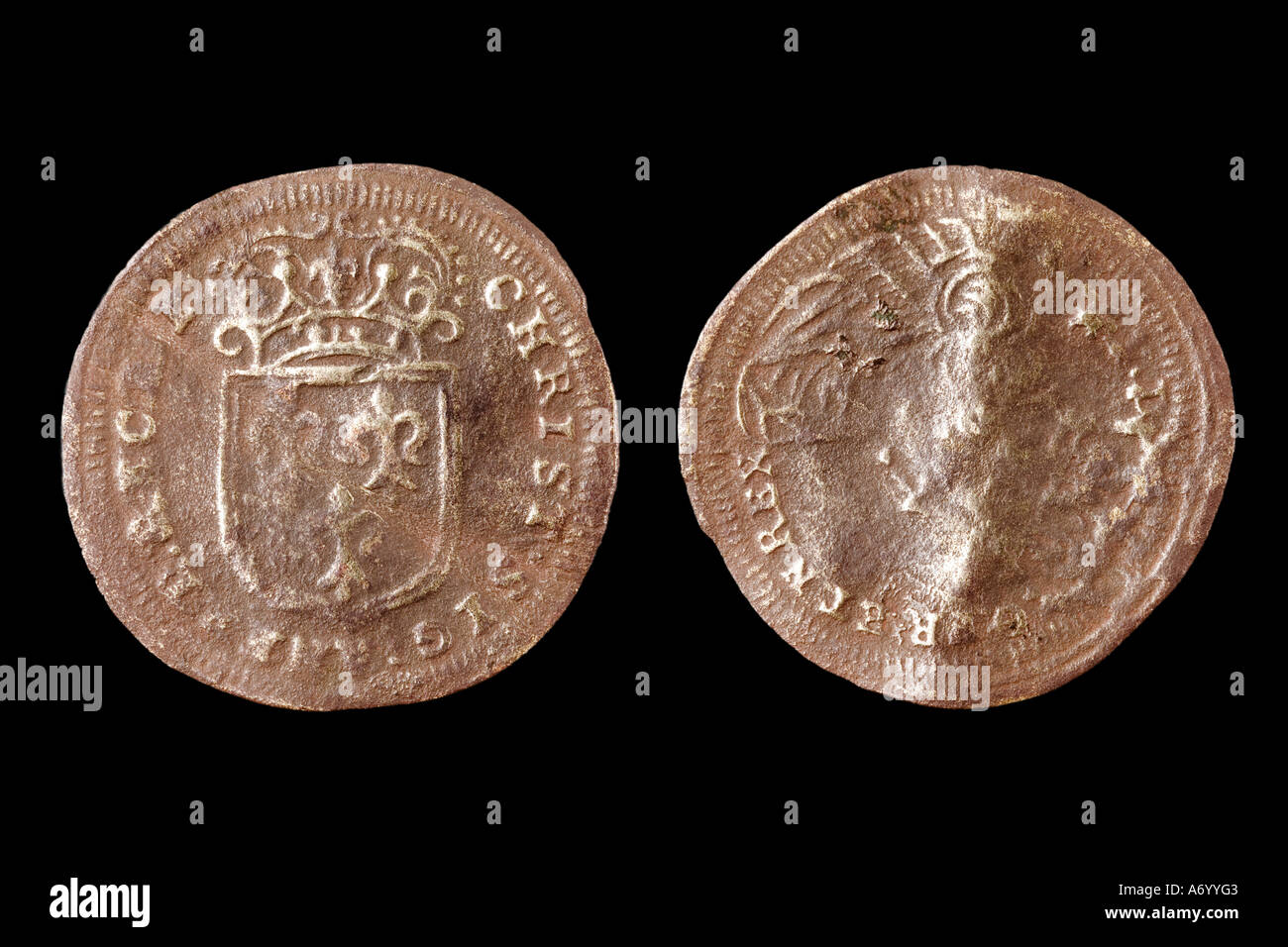 Moneda de Dinamarca (1618) Foto de stock