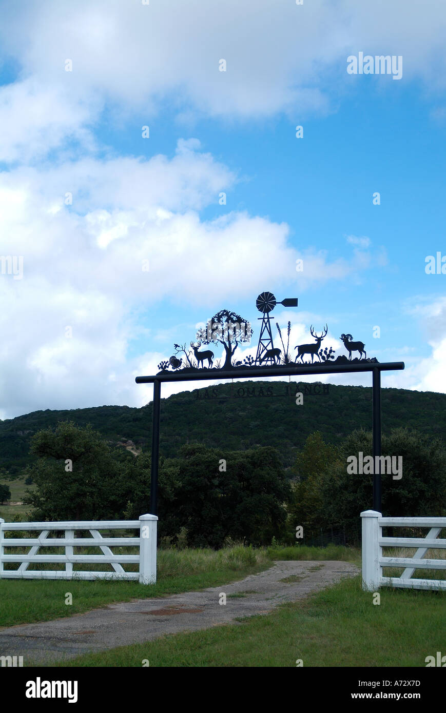 Puerta de rancho en Texas Fotografía de stock - Alamy