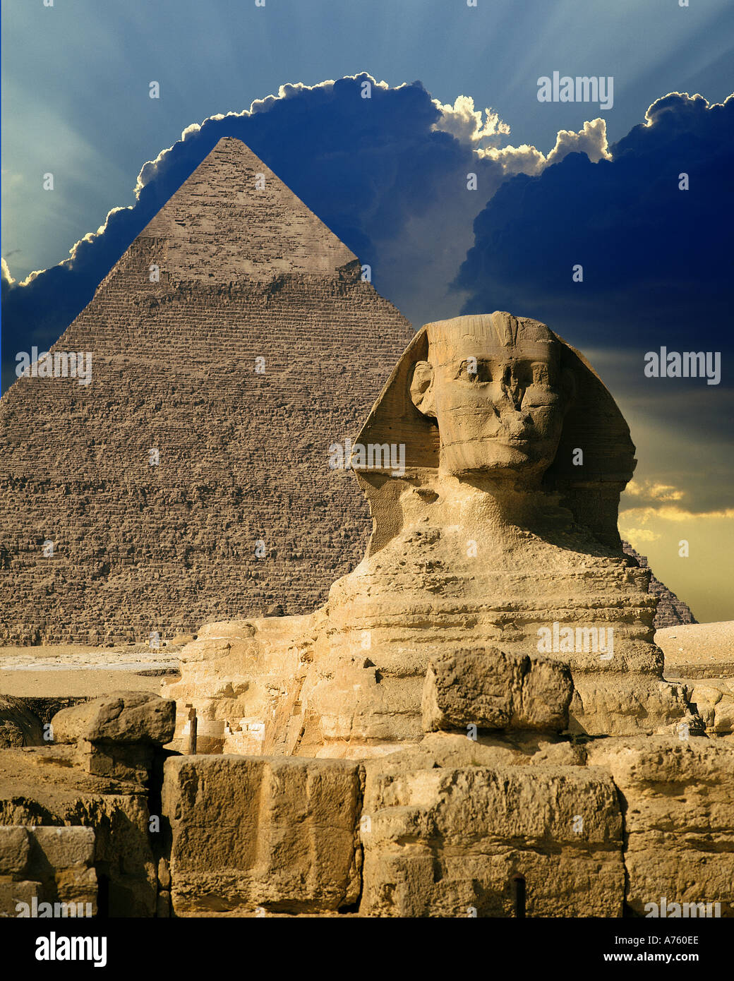 La Esfinge en Giza, Egipto Foto de stock