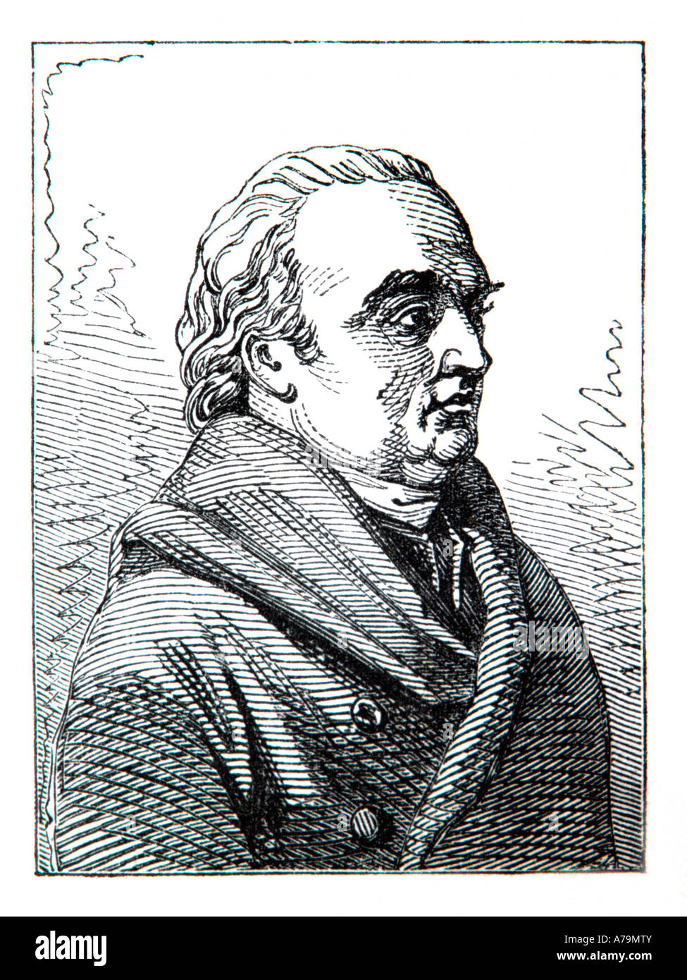 Sir William Herschel astrónomo del siglo XVIII. Foto de stock