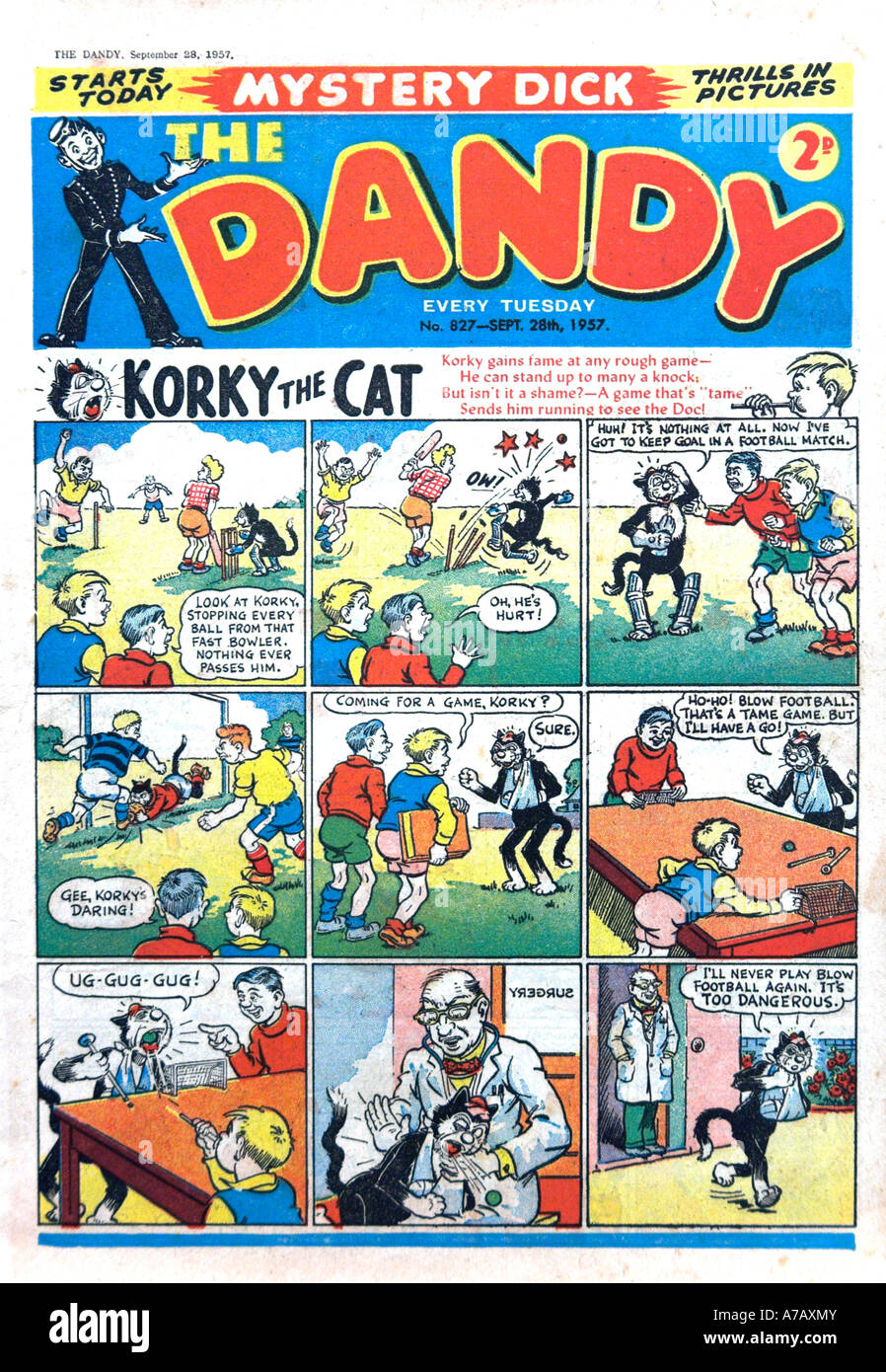 Dandy Comic 1957 SÓLO PARA USO EDITORIAL Foto de stock