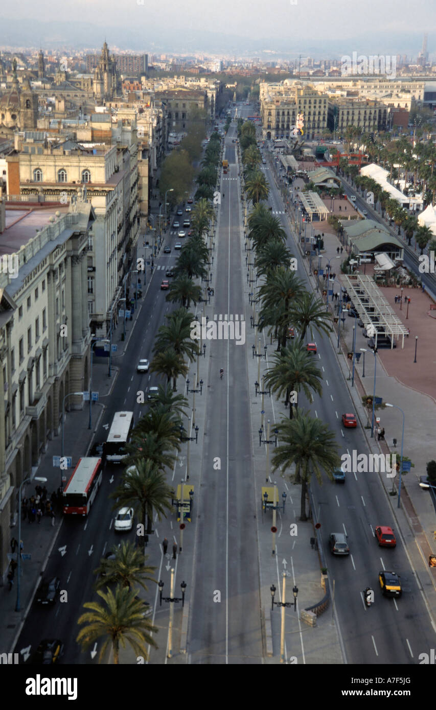 Vista de El Paseo de Colón desde la parte superior del ...