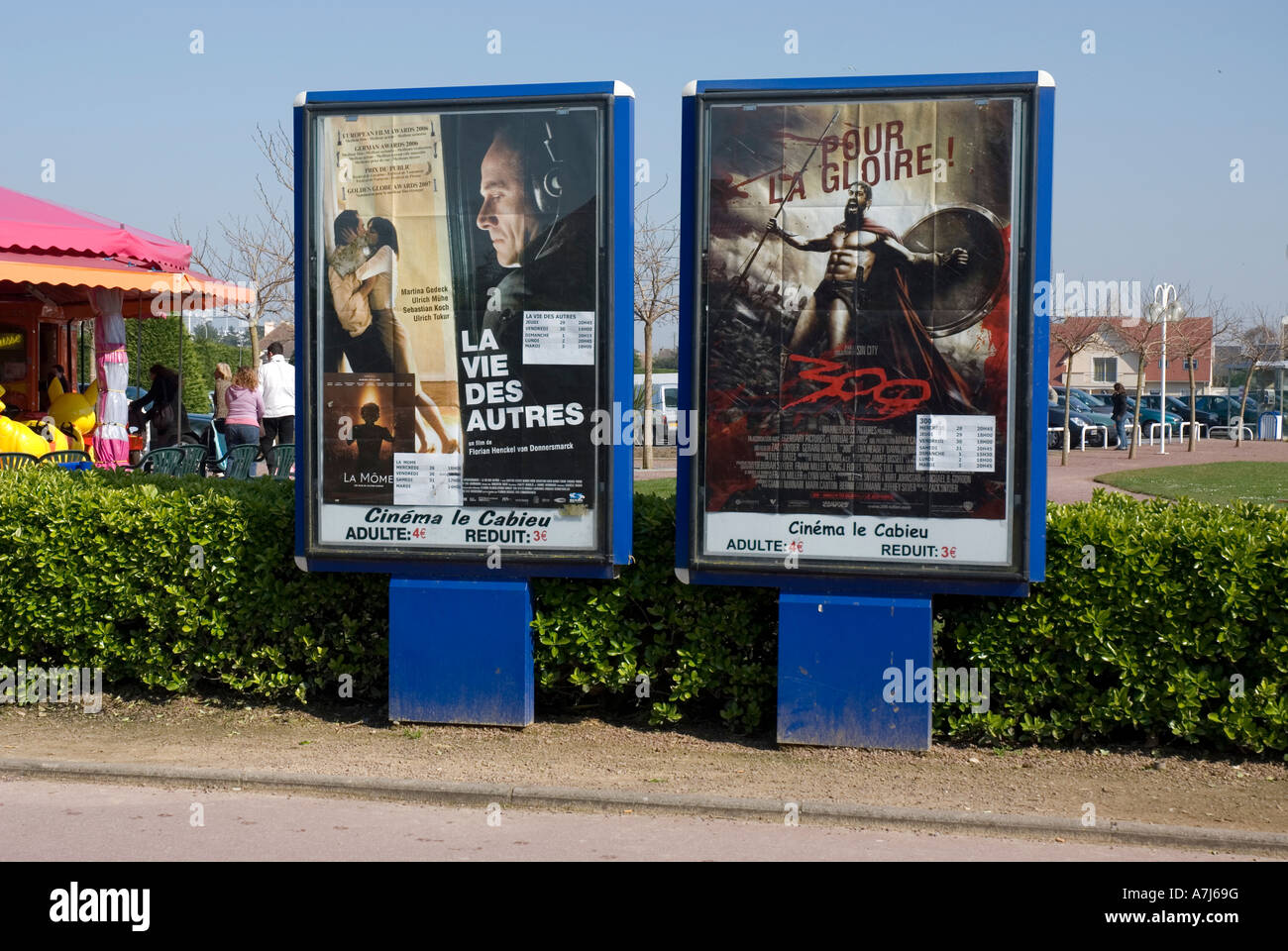 Film/cine anuncios, Ouistreham, Normandía, Francia Foto de stock