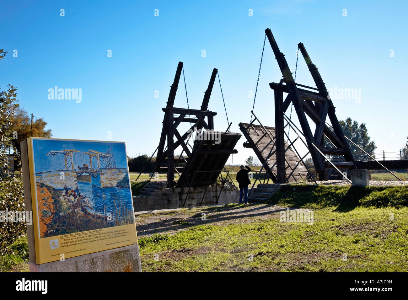 El puente Langlois pintado por Vincent Van Gogh en Arles, Provence