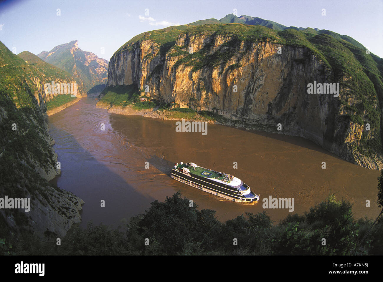 Río Yangtse,China Foto de stock