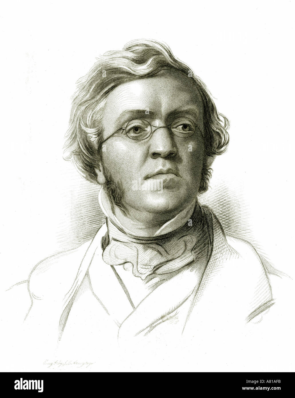 William Makepeace Thackeray 1811-1863. Novelista inglés. A partir de un dibujo por Samuel Lawrence. Foto de stock