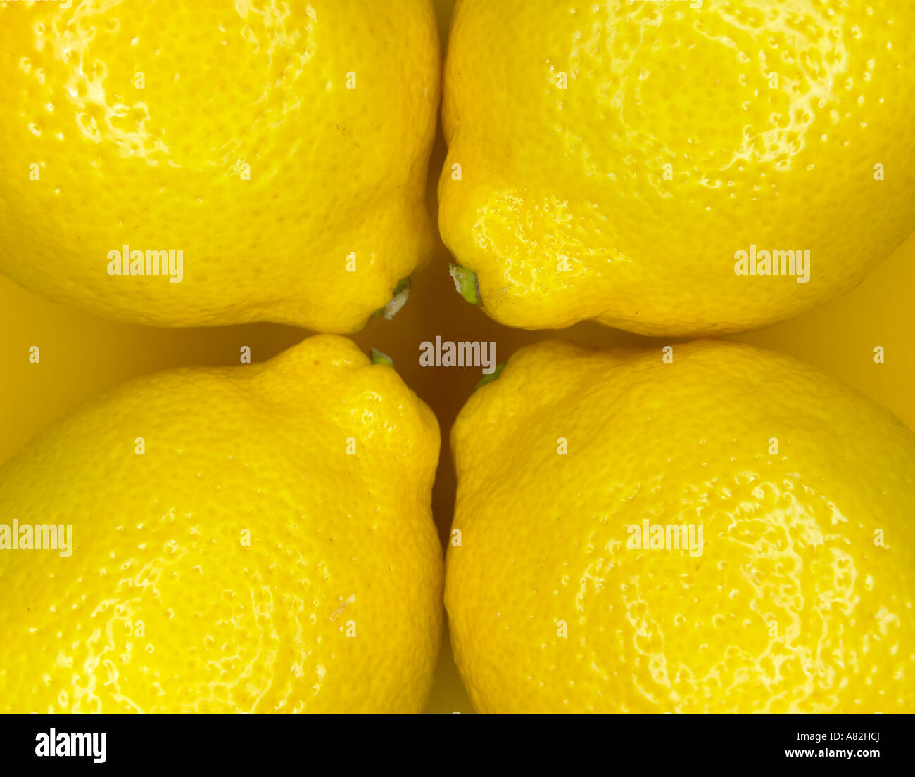 Cuatro limones Foto de stock