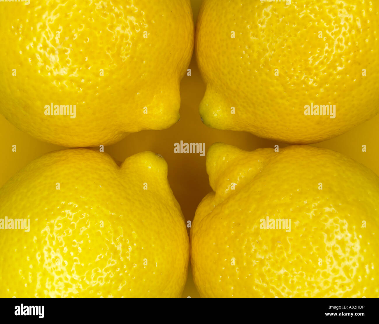 Cuatro limones Foto de stock