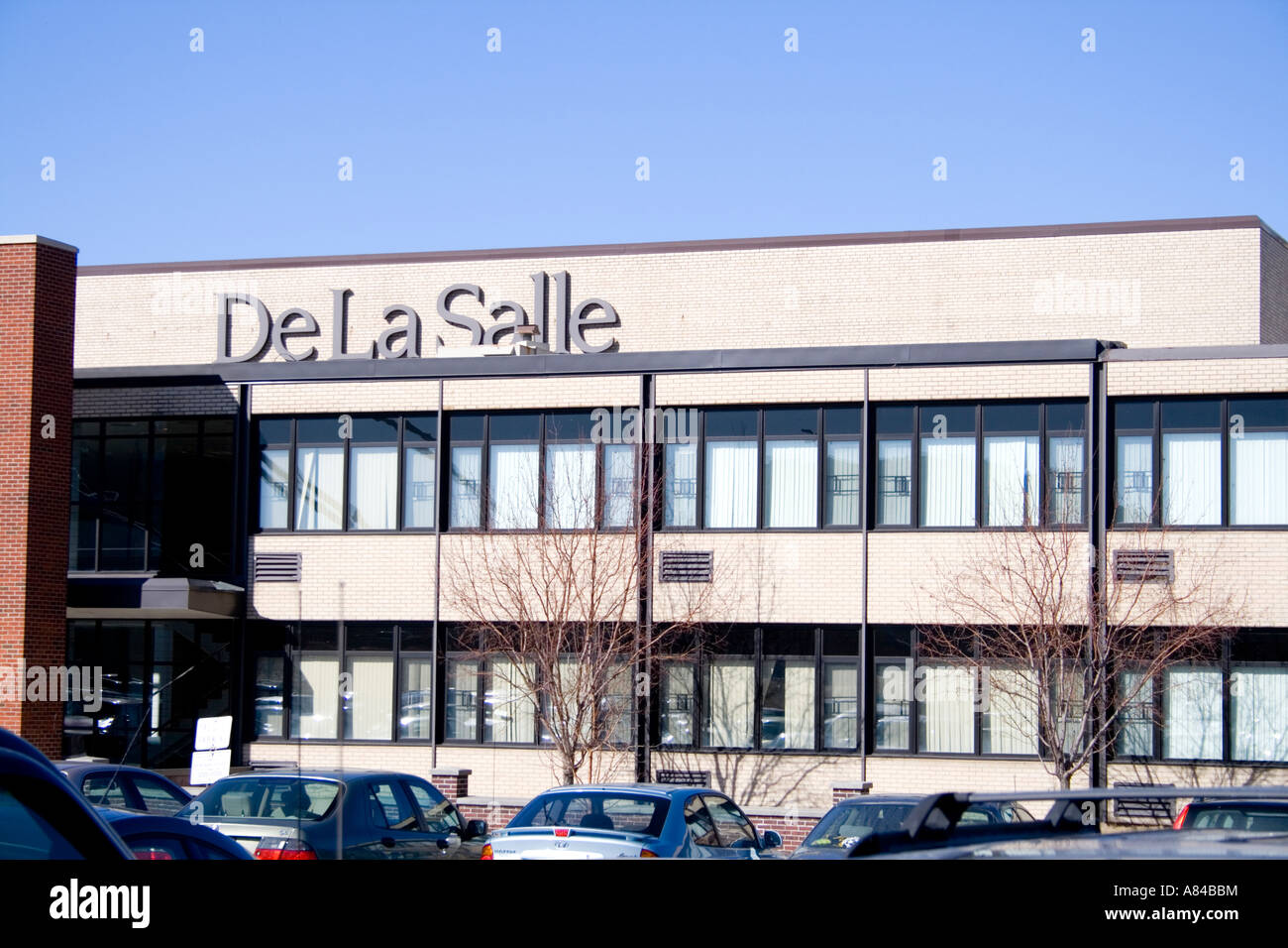 DeLaSalle High School en downtown Nicollet Island. De Minneapolis, Minnesota, EE.UU. Foto de stock