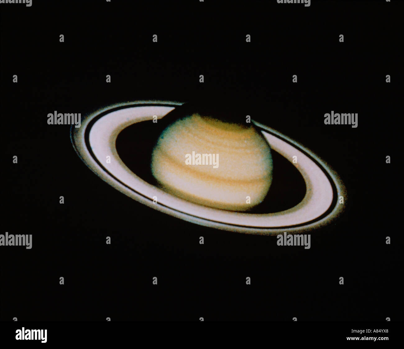 Planeta Saturno. Foto de stock