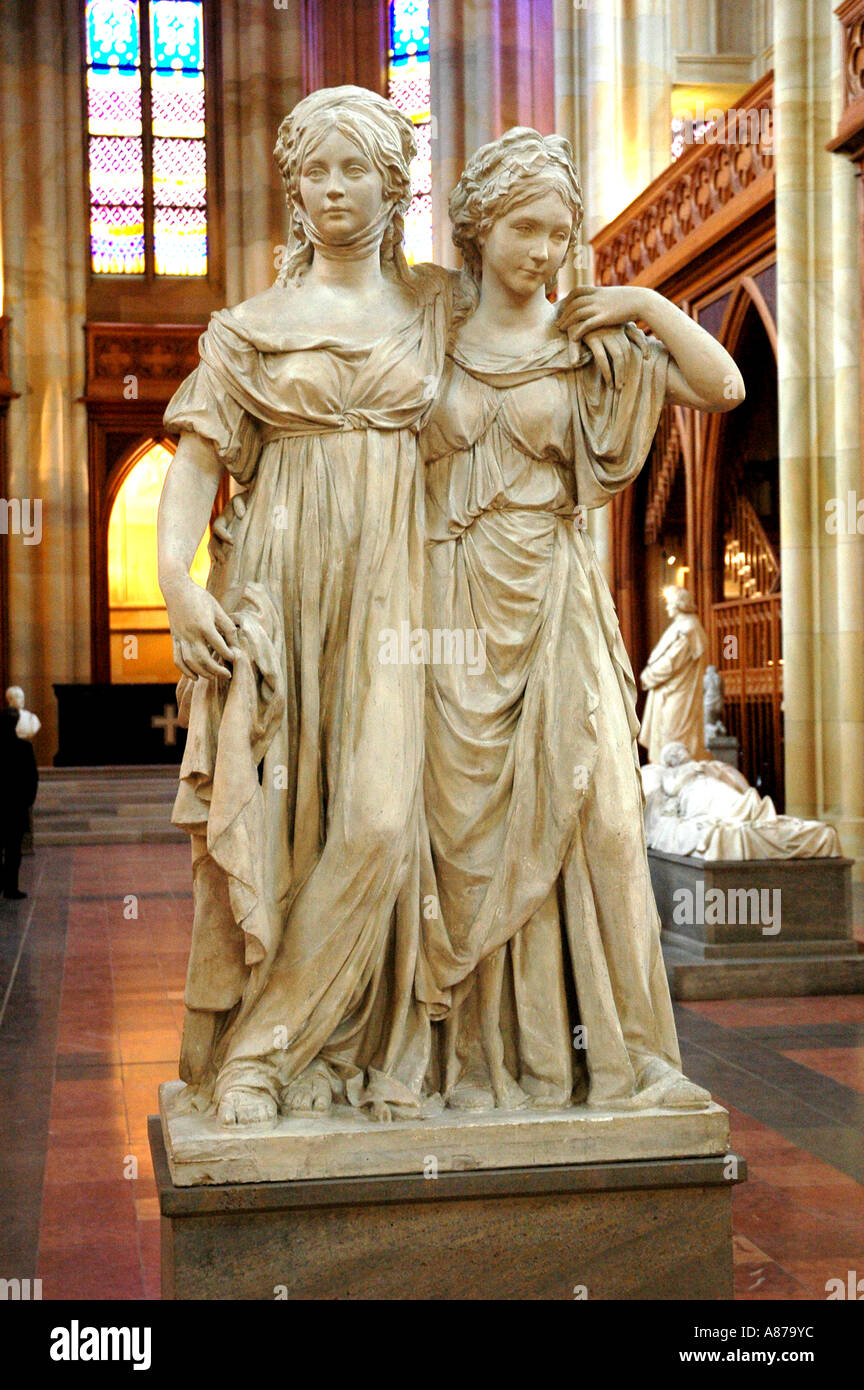 Johann Gottfried Schadow -princesas y Friederike Luise, Friedrichswerdersche Kirche Berlín ALEMANIA Foto de stock