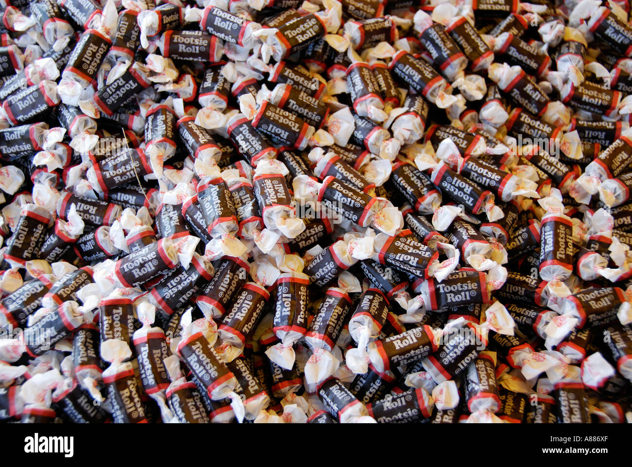 Patrón de caramelos Tootsie rolls Foto de stock