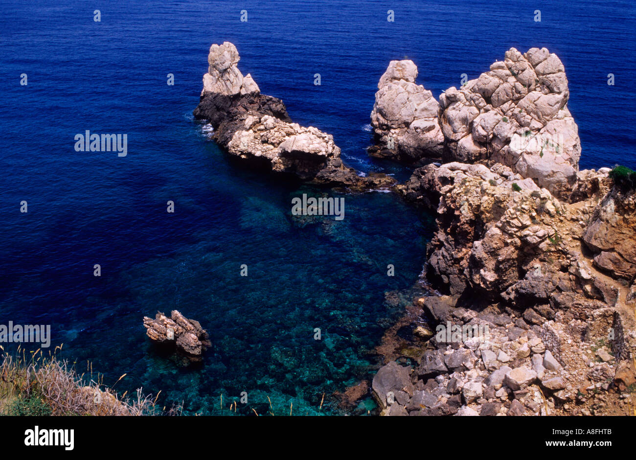 Costa Nord (costa norte), Deia . Mallorca. Islas Baleares. España Foto de stock