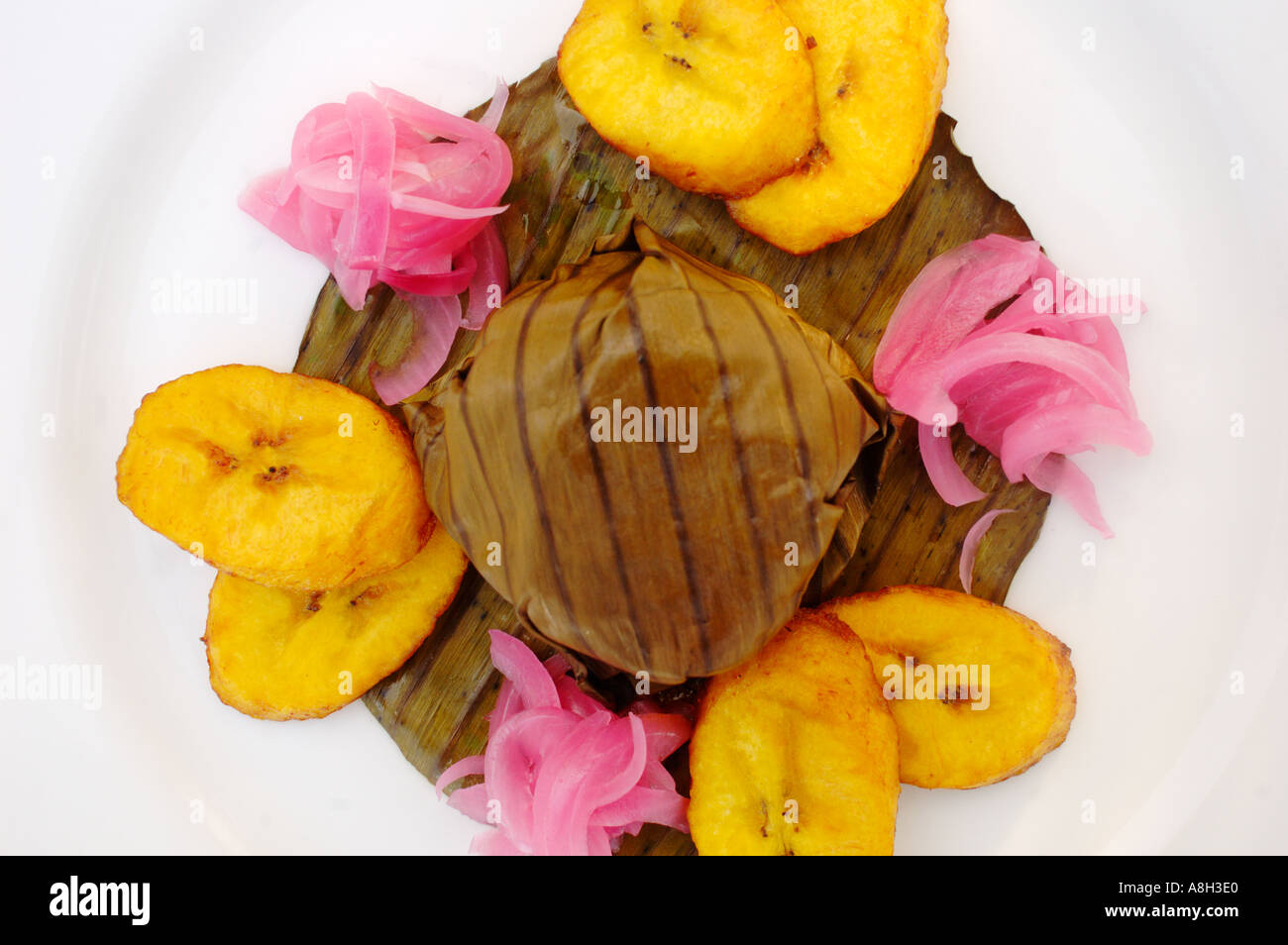 Comida mexicana, Cochinita Pibil, hoja de plátano cocido de cerdo