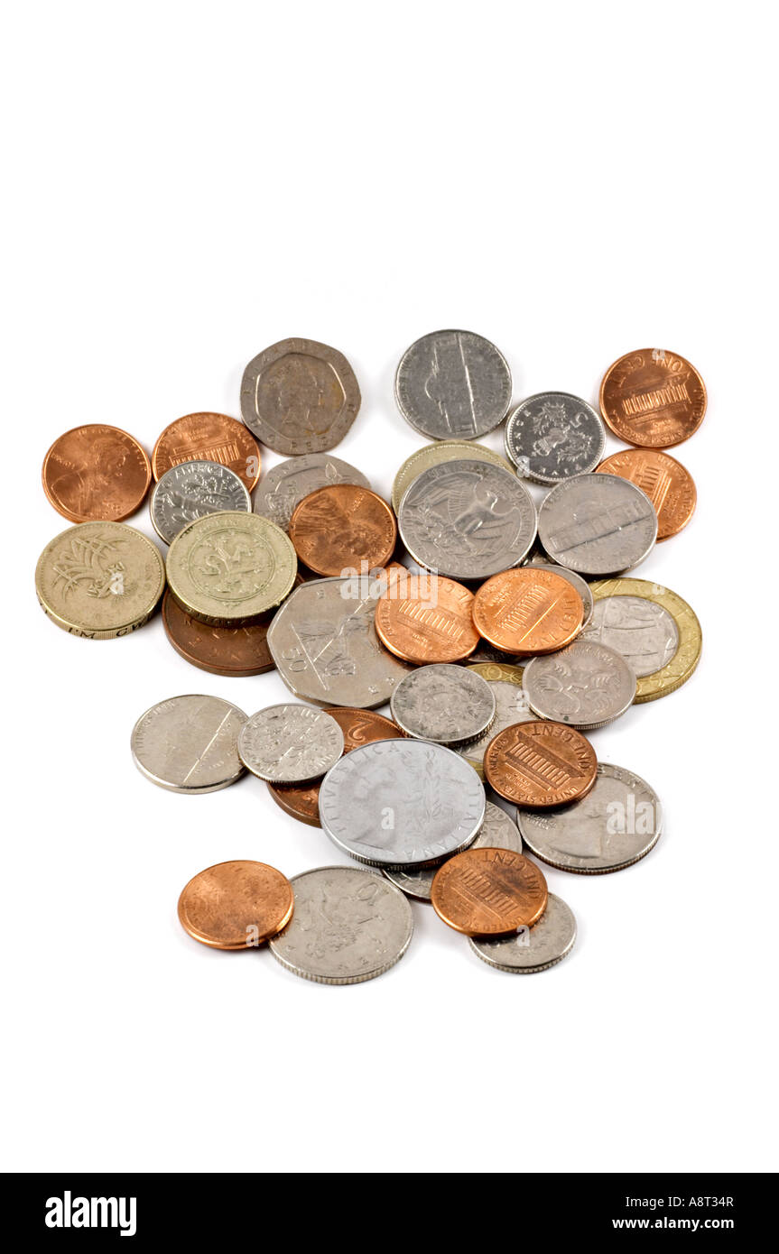 Dinero en monedas de cambio Foto de stock