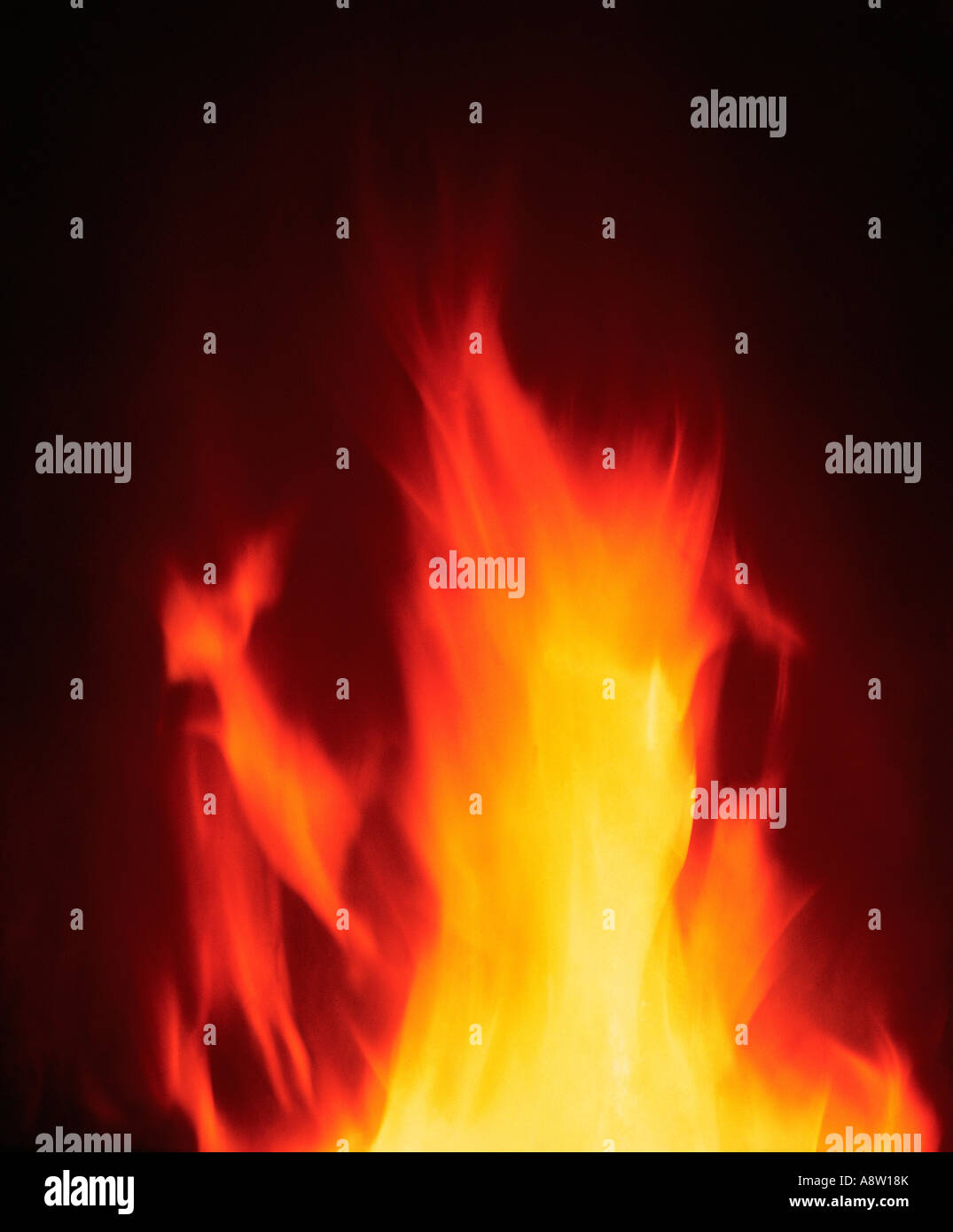 Ciencia, tecnología de combustión llamas de fuego de carbón Foto de stock