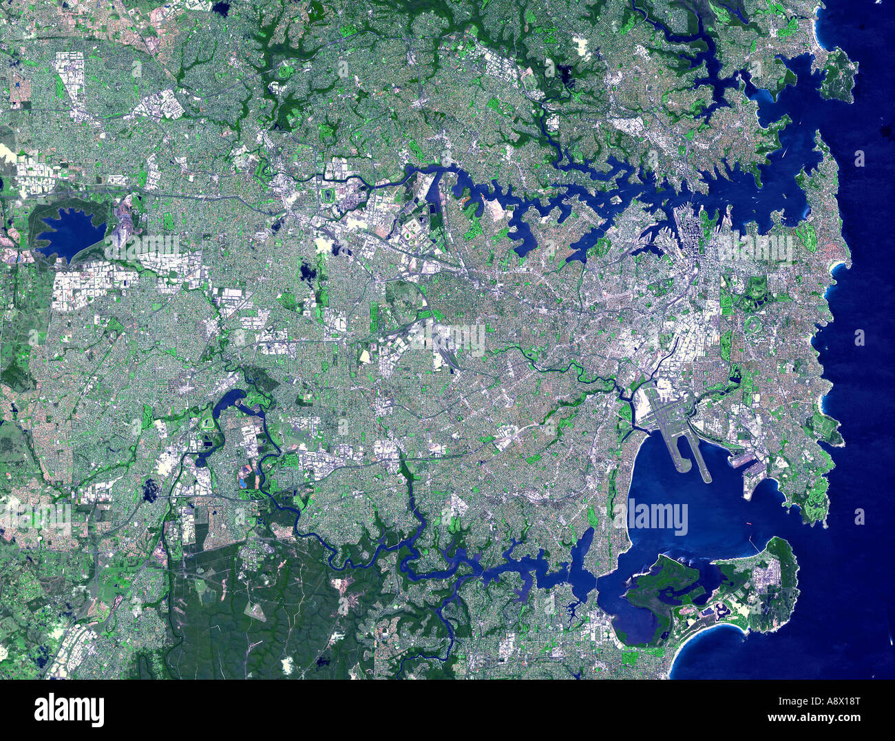 Sydney (Australia) visto desde el espacio Foto de stock