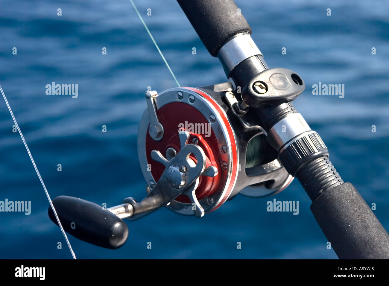 Carrete de pesca casting de pesca en alta mar Fotografía de stock