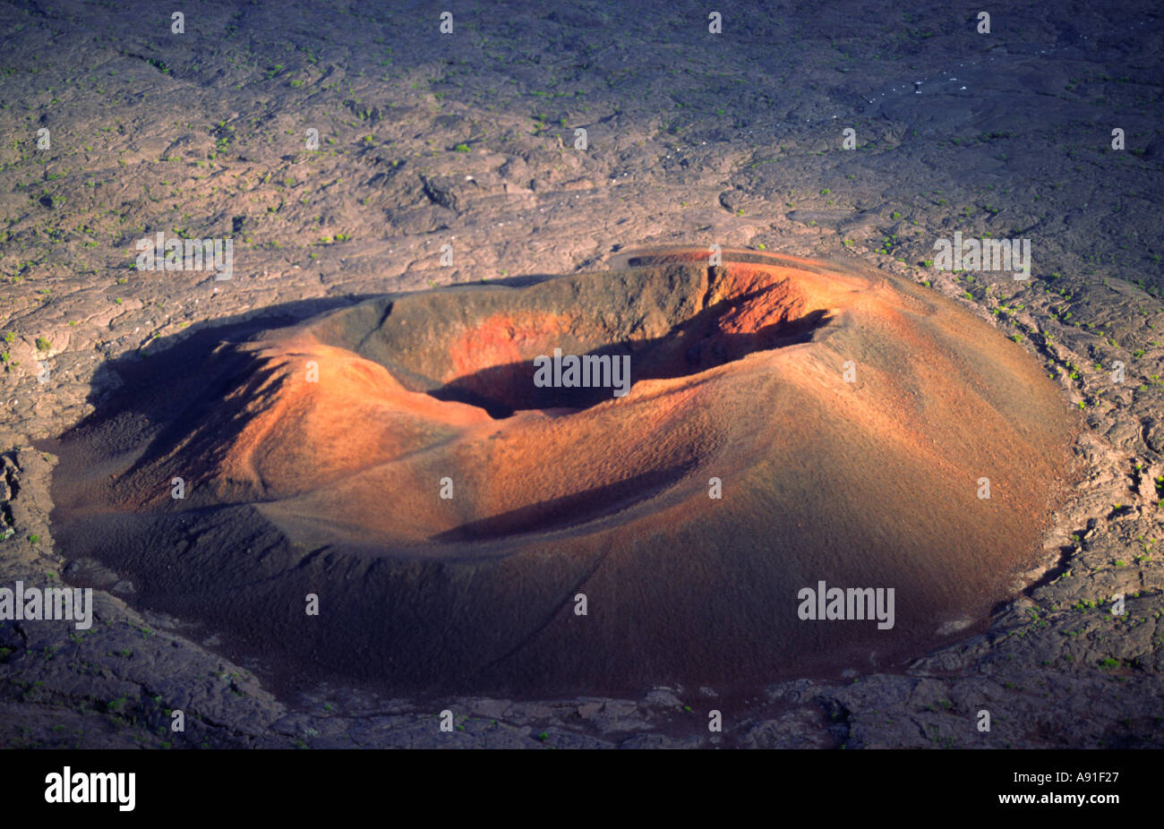 Piton de la Fournaise Isla de la Reunion Foto de stock