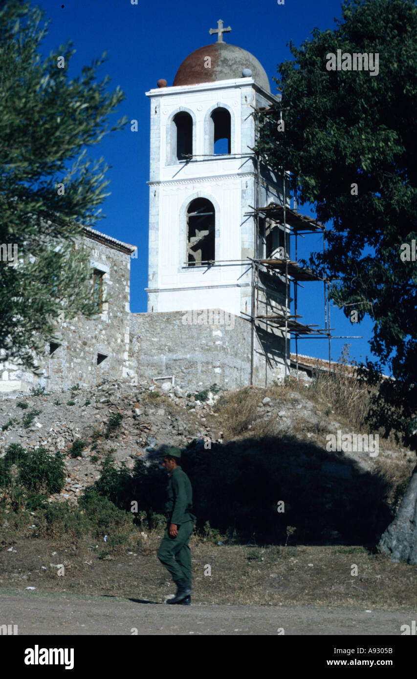 Albania Apollonia, la iglesia de la Madre de Dios Foto de stock