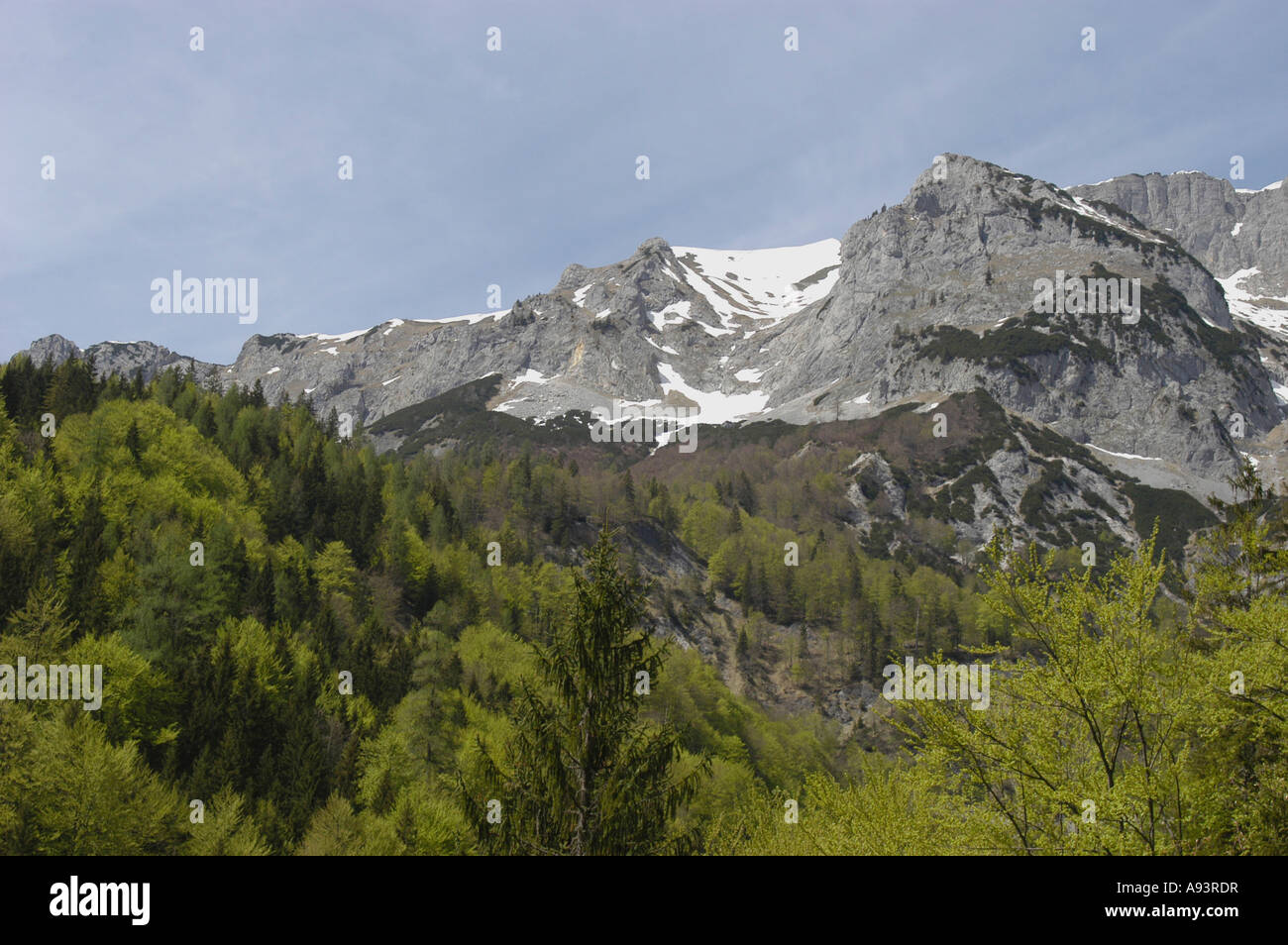 "Kalte Mauer" del grupo de montaña Hochschwab Foto de stock
