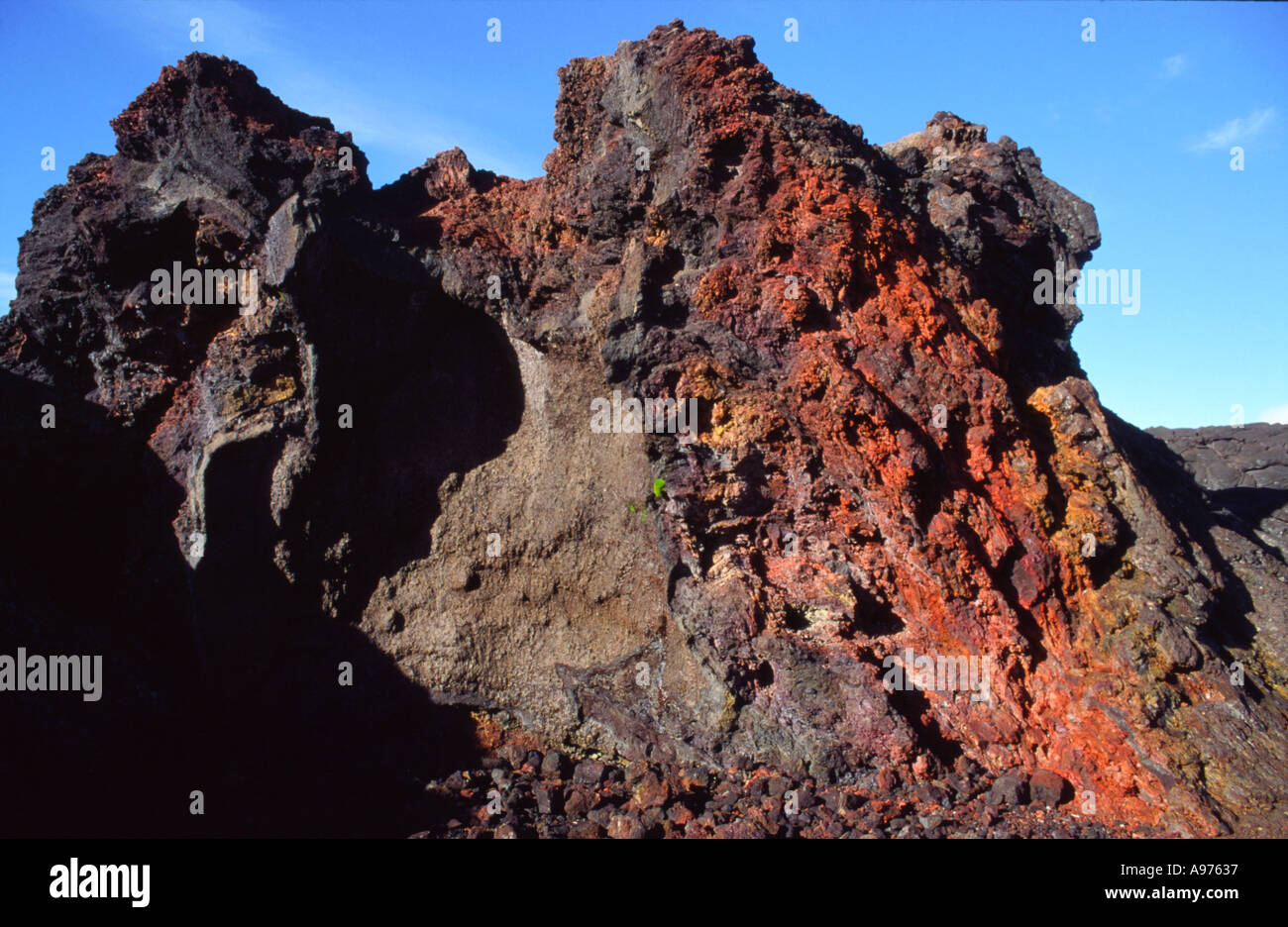 Piton de la Fournaise Isla de la Reunion Foto de stock