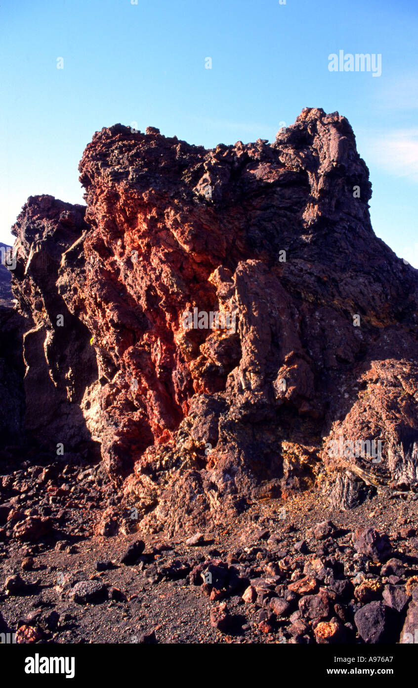 Piton de la Fournaise Isla de la Reunion Foto de stock