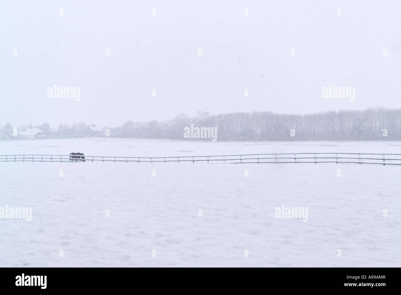 Kent cerca Meopham en invierno, la nieve Foto de stock