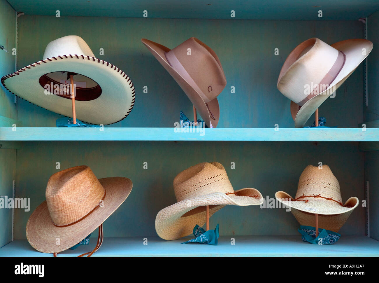 Sombreros de vaqueros, Santa Fe, Nuevo México, EE.UU Fotografía de stock -  Alamy