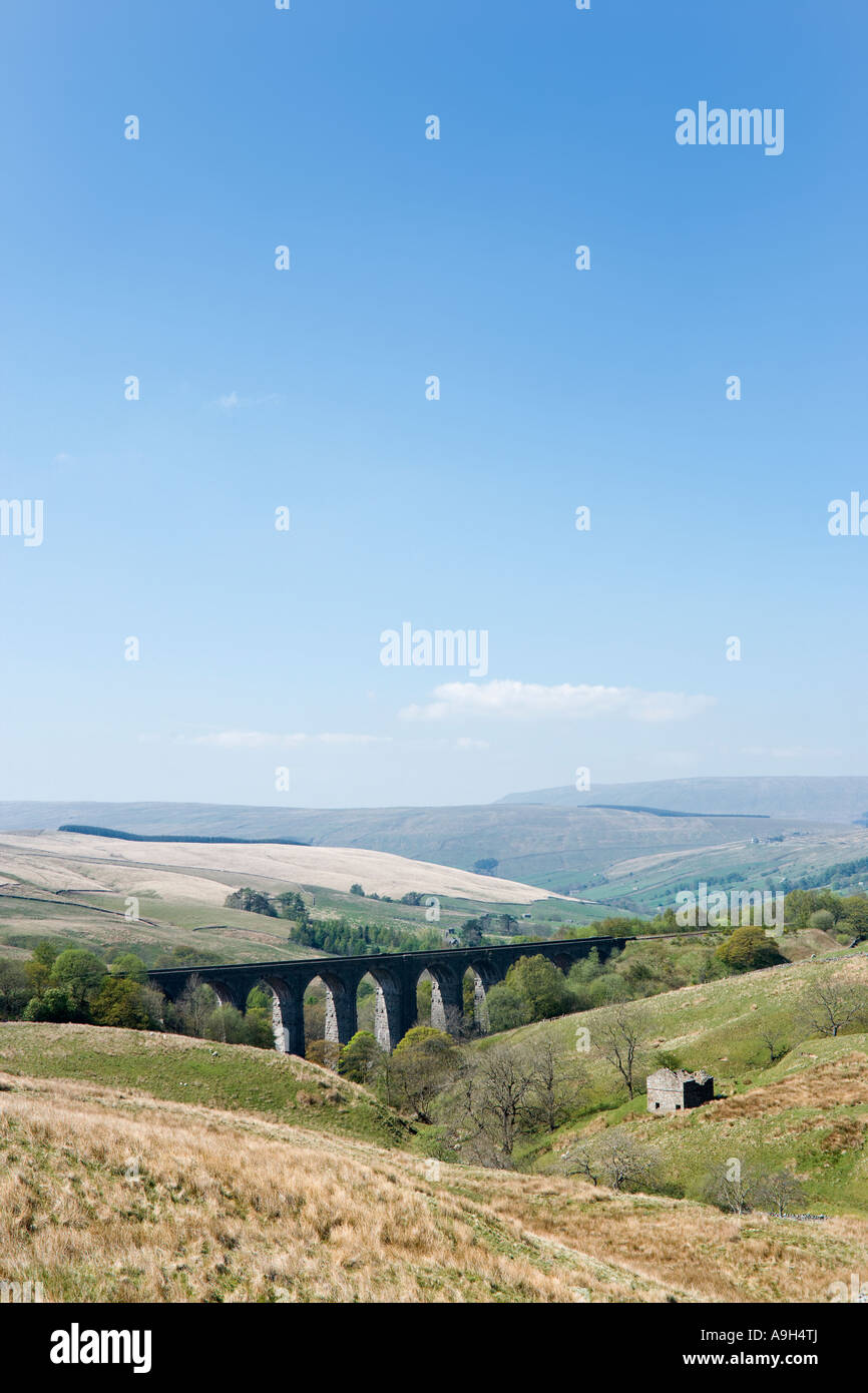 Dent, Jefe del viaducto, resolver Carlisle Railway, Dentdale, Yorkshire Dales National Park, North Yorkshire, Inglaterra Foto de stock