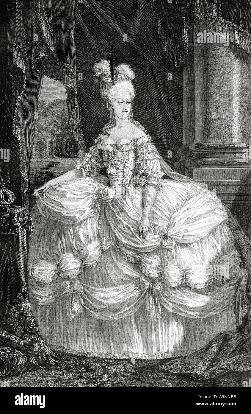 Marie Antoinette, 1755 - 1793. Reina de Francia como esposa de Luis XVI. Foto de stock