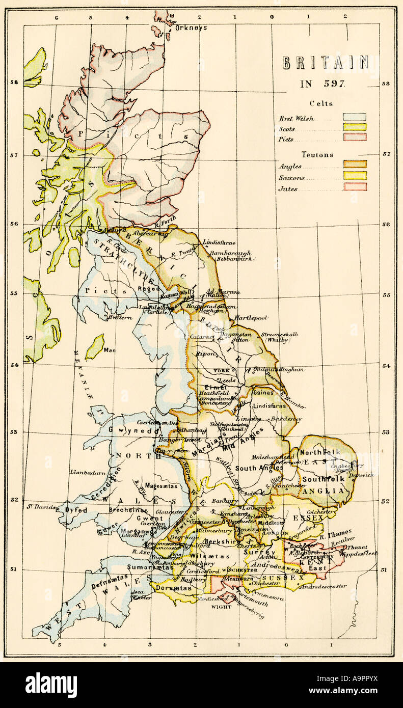 Anglo Saxon Map Fotografías E Imágenes De Alta Resolución Alamy